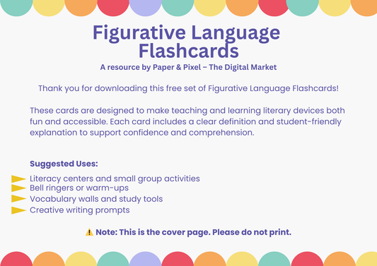 📚 Free Figurative Language Flashcards