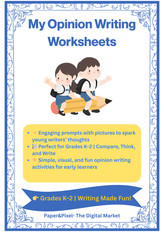 My Opinion Writing Worksheets | Grades K–2